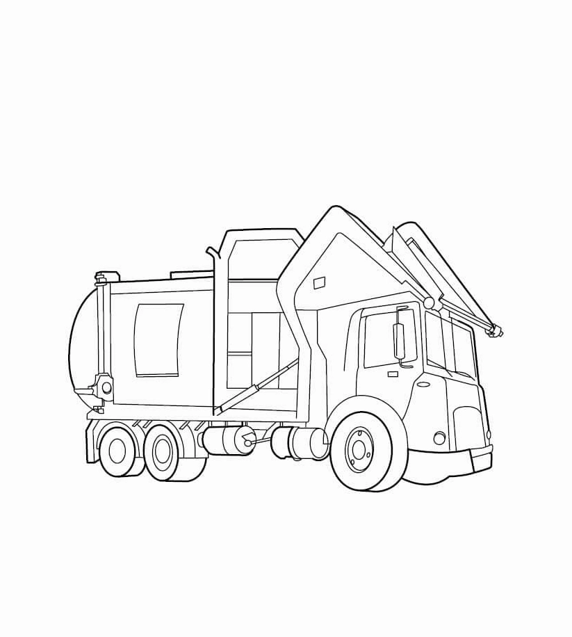 Chiếc xe chở rác góp phần bảo vệ môi trường xanh sạch đẹp cho bé nhận biết