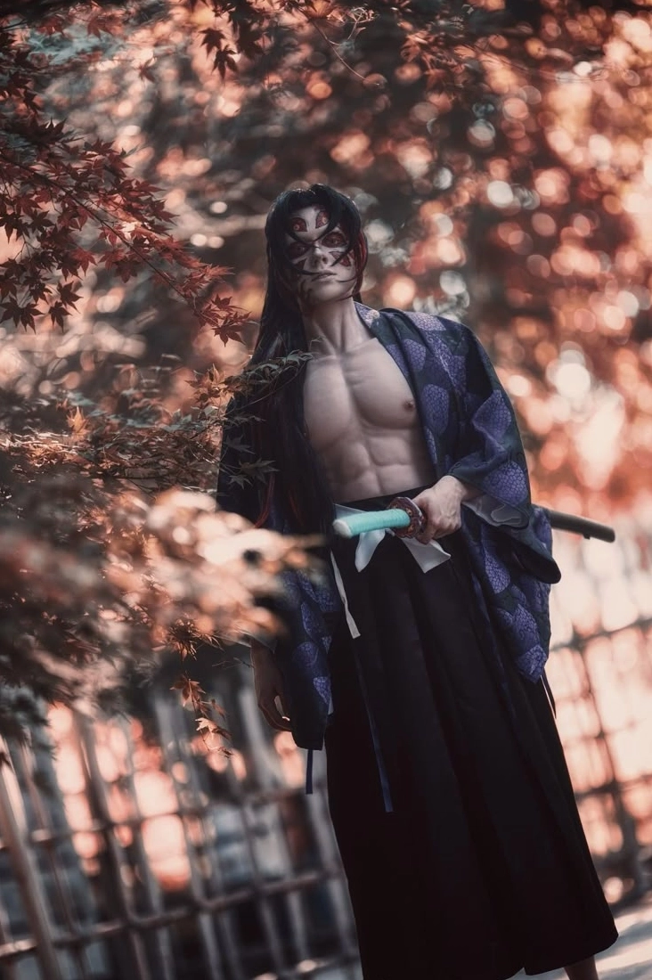 Cosplay kokushibou tạo hình chân thực đến từng chi tiết