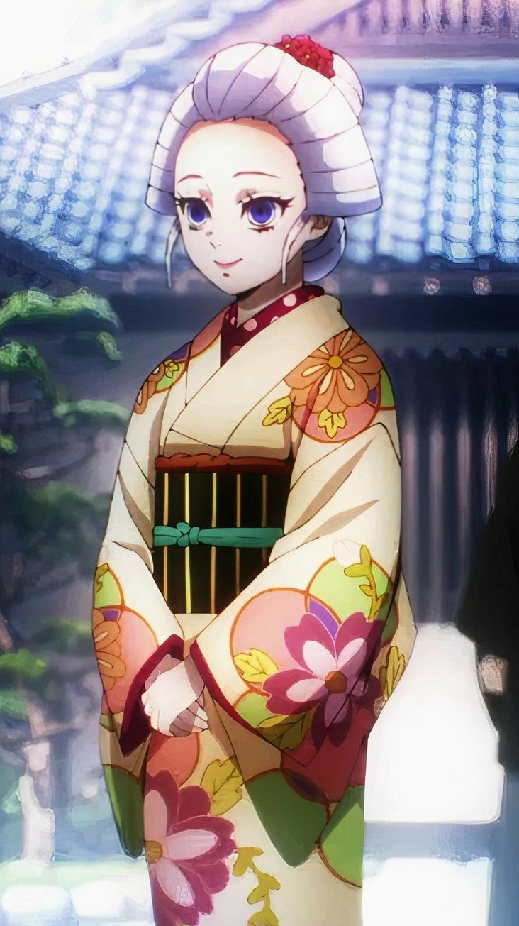 Daki Demon Slayer Art bức tranh quỷ nữ đầy quyến rũ và ác độc