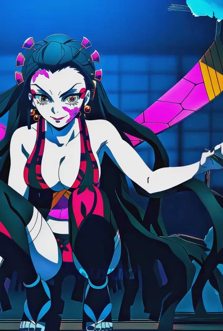 Daki Demon Slayer Full Body toàn cảnh dung mạo kiêu sa của quỷ nữ