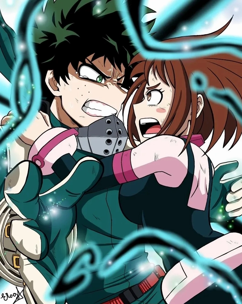 Deku x Uraraka thể hiện mối quan hệ trong sáng hỗ trợ lẫn nhau suốt hành trình anh hùng