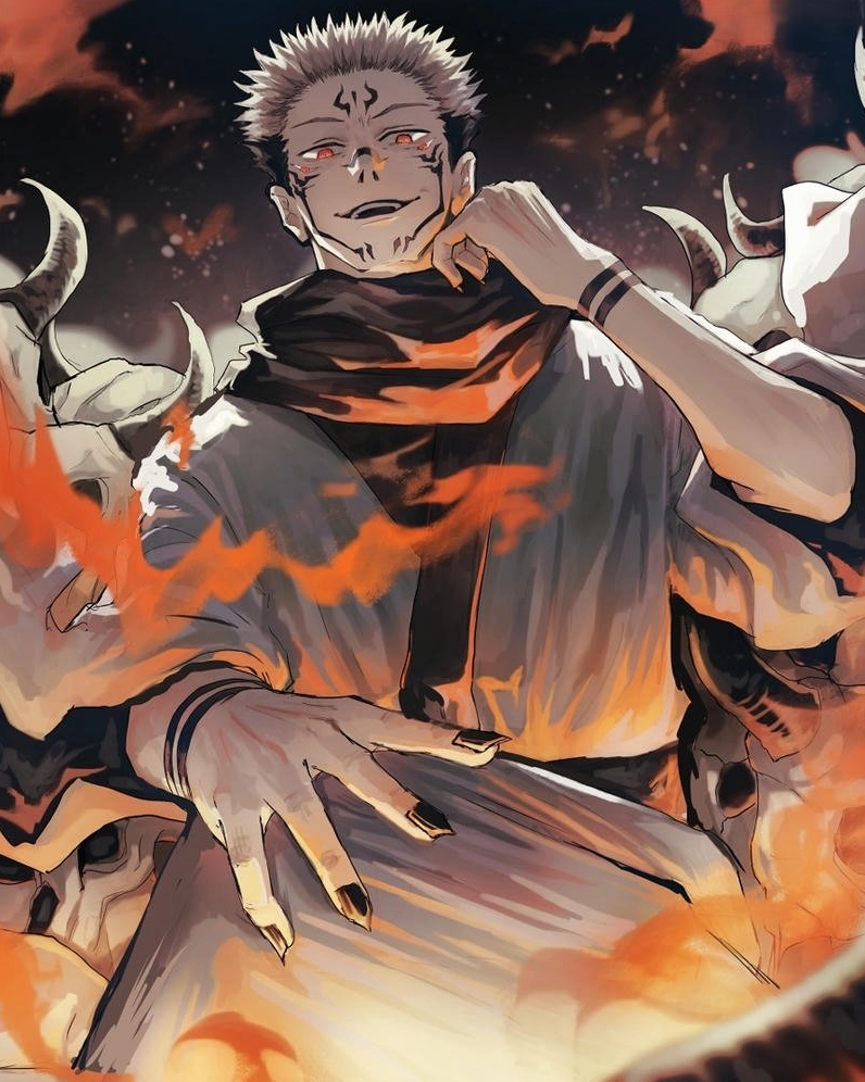 Fanart Sukuna được vẽ theo phong cách tranh thủy mặc cổ điển cực kỳ ấn tượng