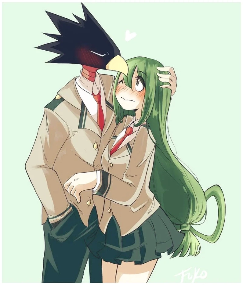 Fumikage Tokoyami x Tsuyu Asui rất ăn ý cùng nhau