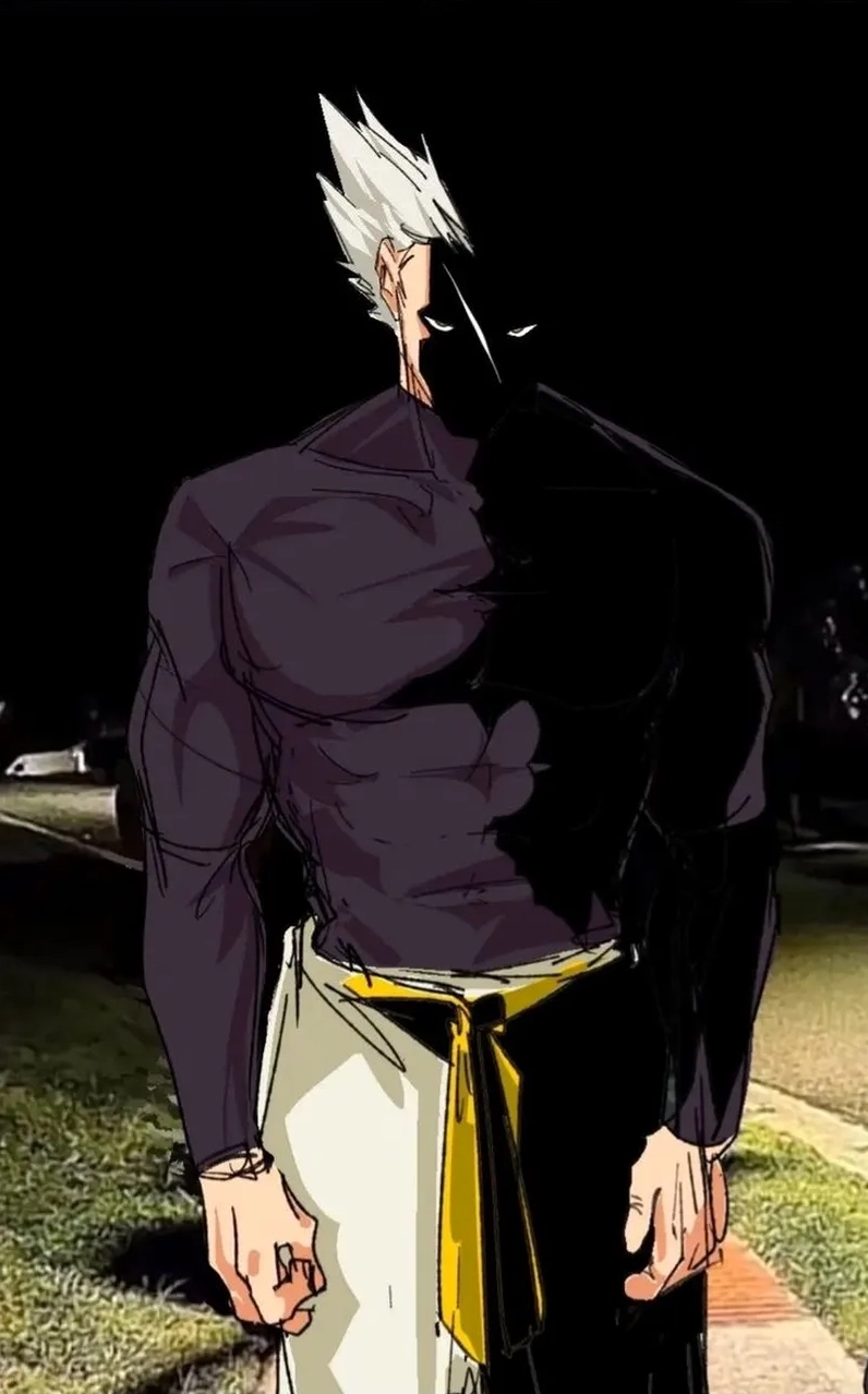 Garou là ai với ánh mắt sắc lẹm và tư thế chuẩn bị chiến đấu