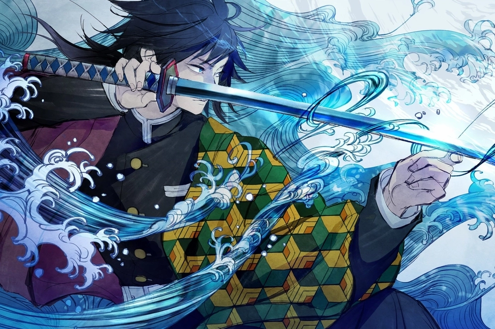 Giyuu ngầu lòi chuẩn phong cách hoạt hình Nhật Bản