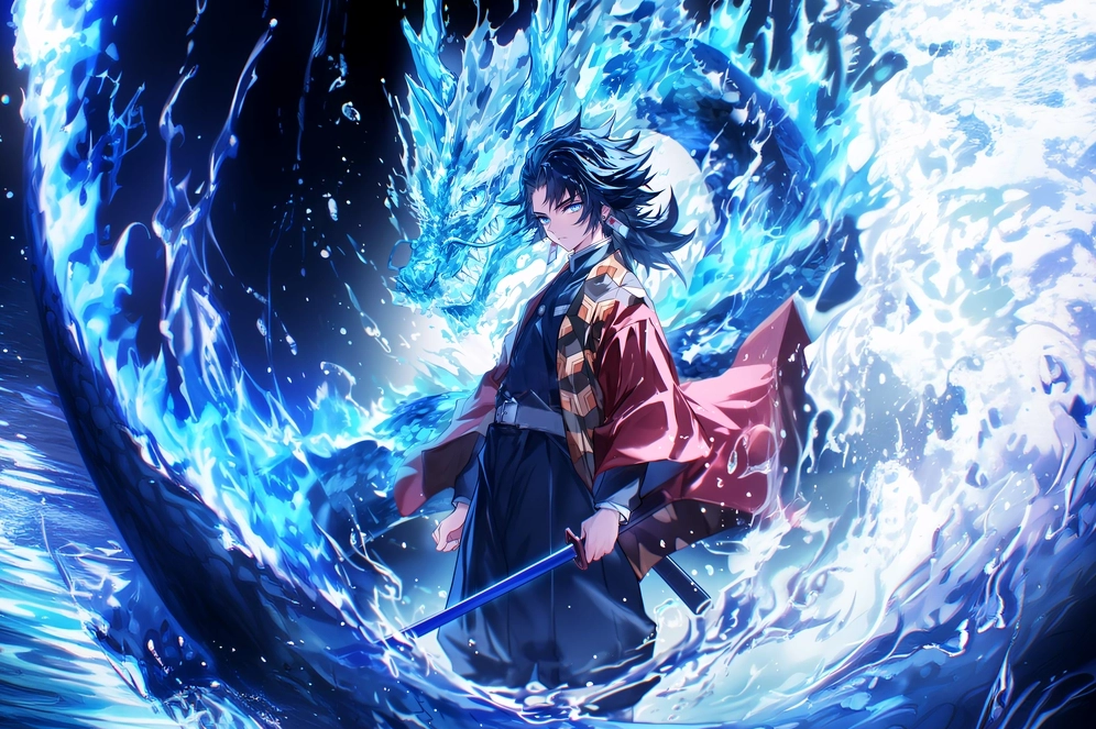 Giyuu Tomioka đứng trầm ngâm suy nghĩ sự đời