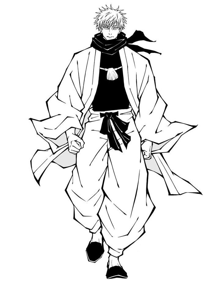 Gojo 2D phong cách anime truyền thống đẹp mắt