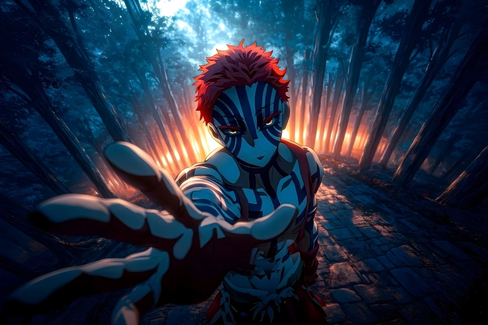 Hình akaza ánh mắt sát thủ