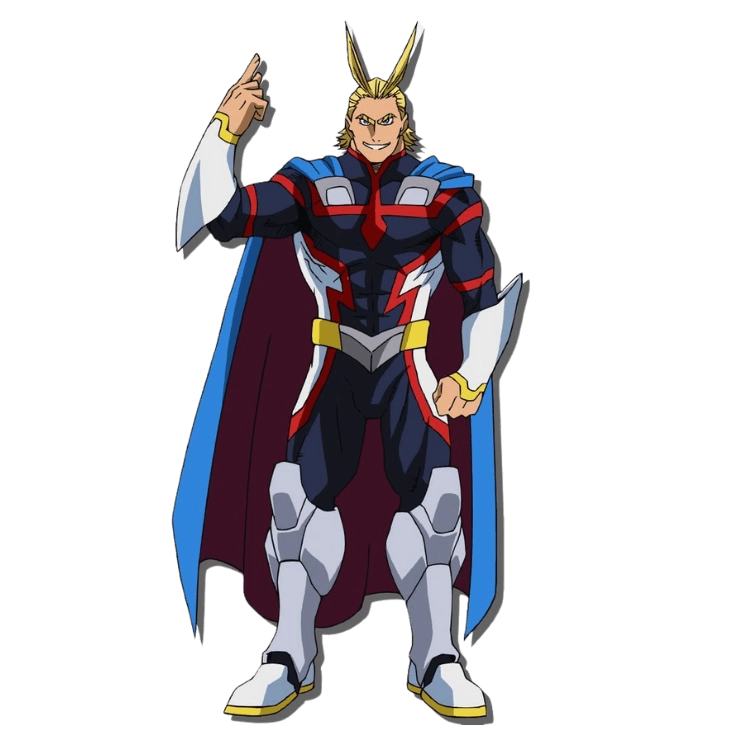 Hình ảnh All Might đang đứng với nụ cười rạng rỡ