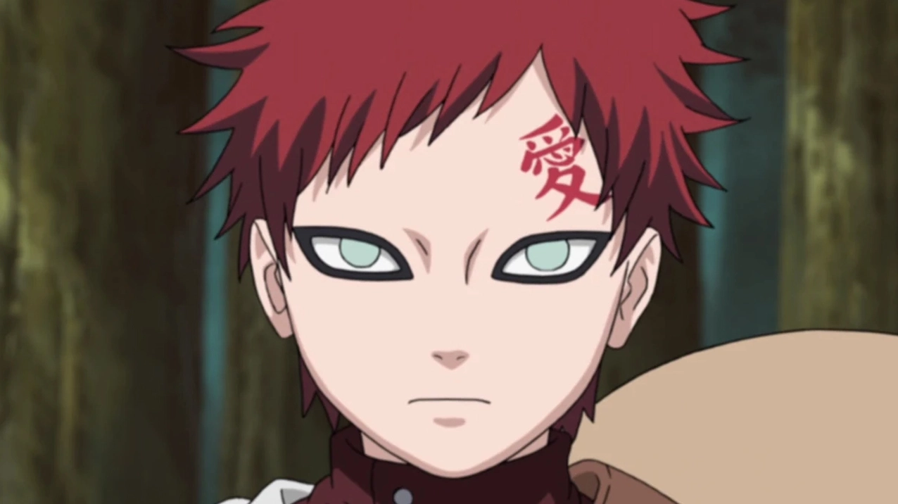 Hình ảnh anime Gaara cực ngầu với ánh mắt sắc lẹm