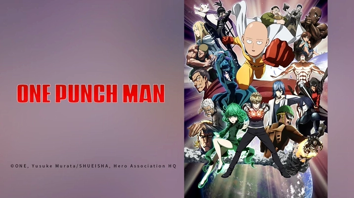 Hình ảnh anime saitama với ánh mắt sắc lạnh chuẩn bị tung cú đấm