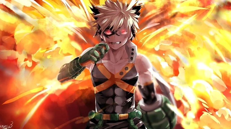 Hình ảnh chiến đấu cực chất của Bakugo từ phiên bản phim hoạt hình