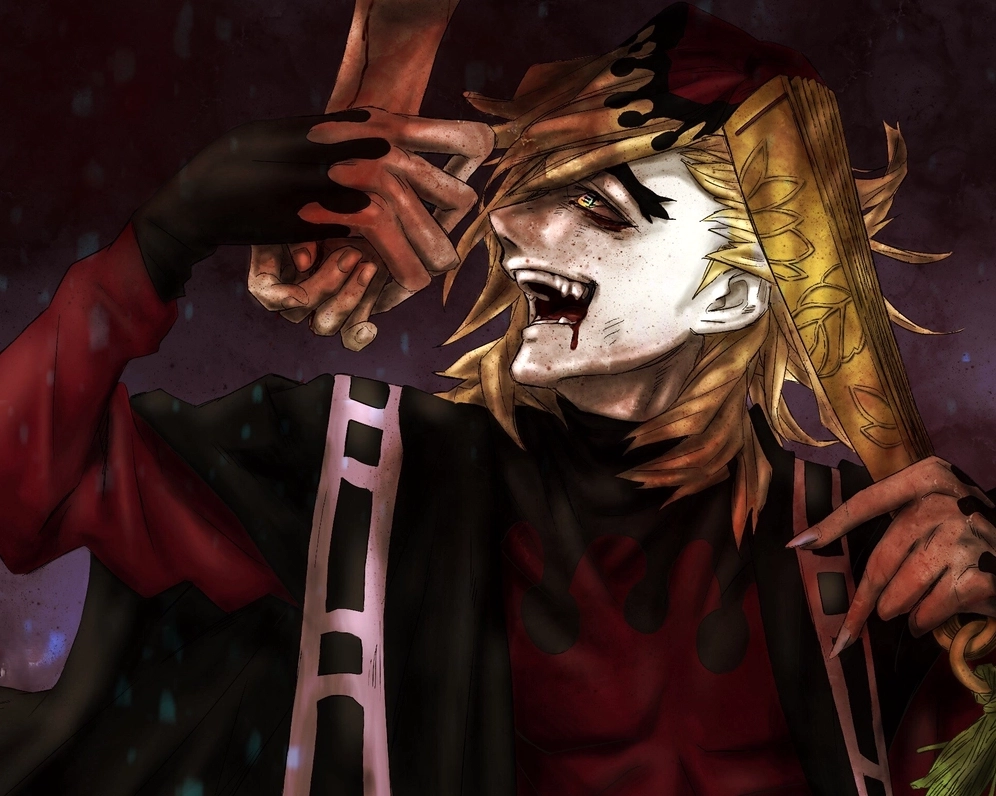 hình ảnh Douma với biểu cảm khó đoán