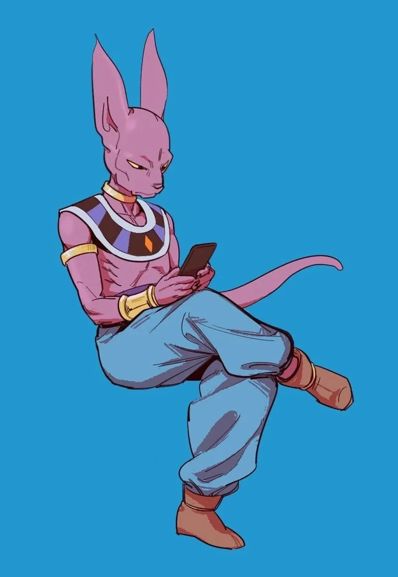 Hình ảnh fanart ấn tượng của Beerus cat đầy cá tính