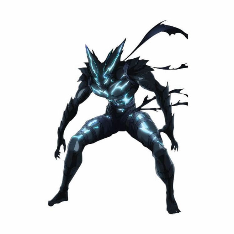 Hình ảnh Garou One Punch Man đang đứng hiên ngang giữa đống đổ nát