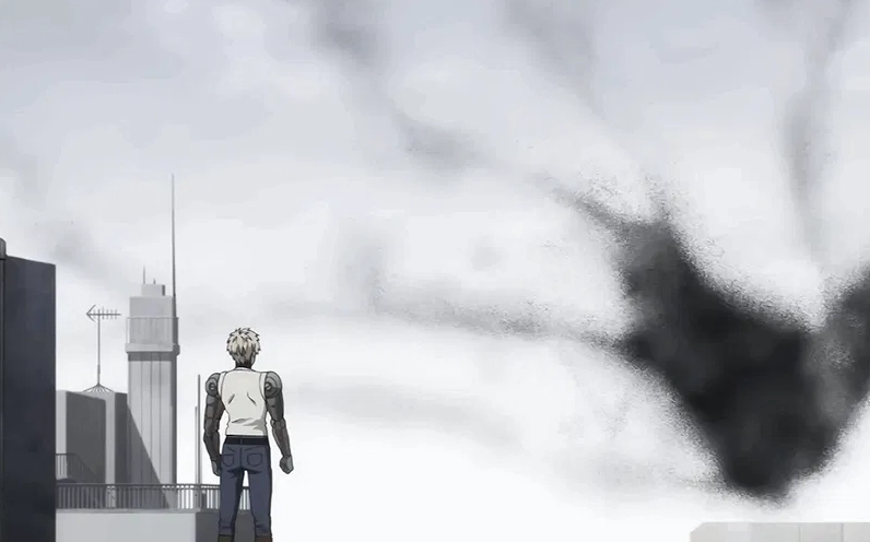 Hình ảnh Genos trong anime One Punch Man với ánh mắt sắc lạnh