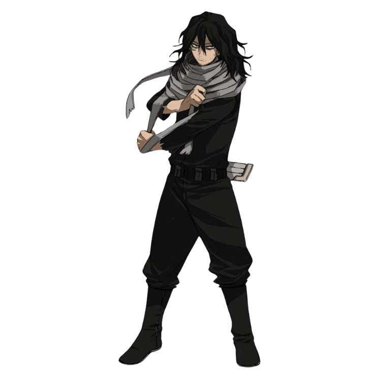 Hình ảnh Shota Aizawa với ánh mắt sắc lạnh và mái tóc đen đặc trưng