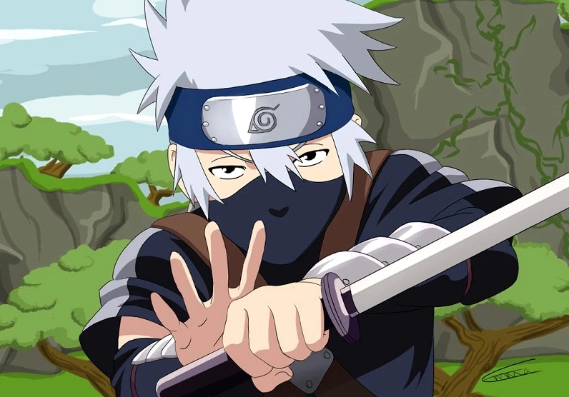 Hình ảnh thanh kiếm của Hatake Kakashi sắc lẹm