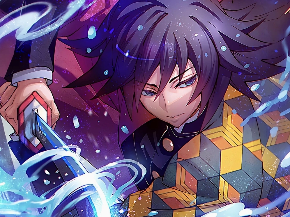 Hình ảnh Tomioka Giyuu vô cùng ngầu