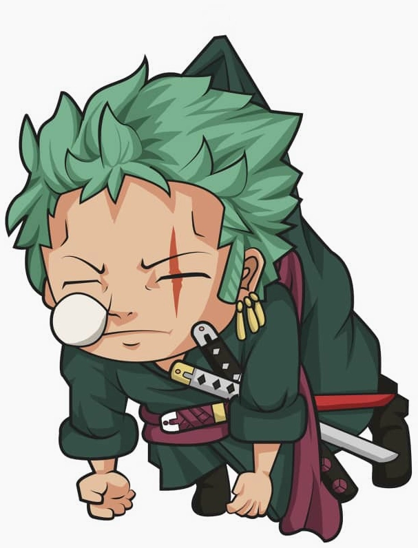Hình chibi Roronoa Zoro cực kỳ vui nhộn