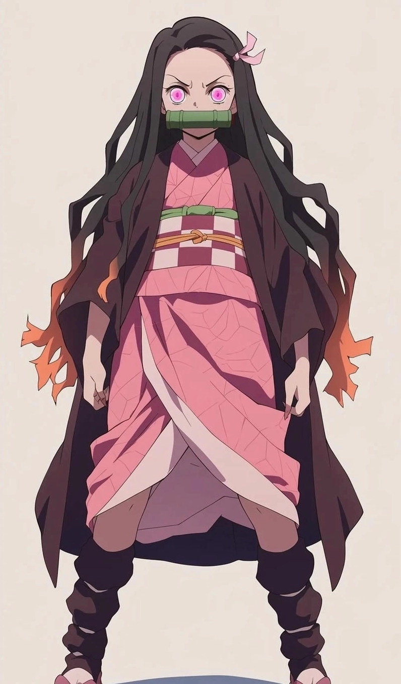 Hình nền Nezuko cute dành cho người yêu thích nét dễ thương