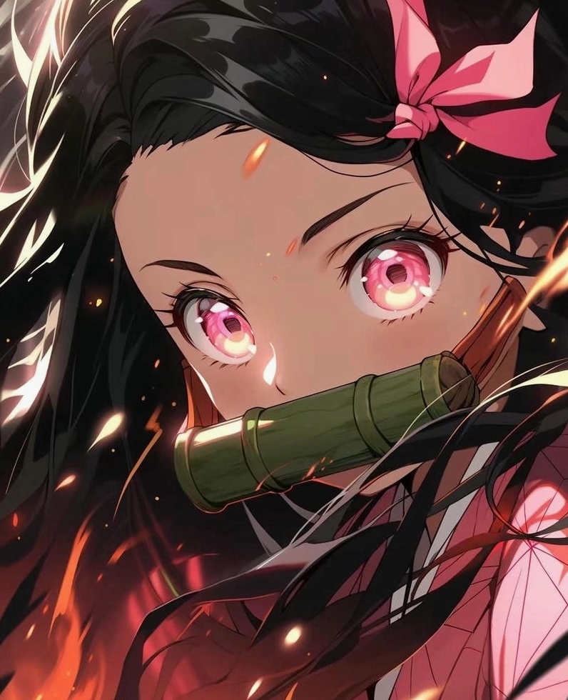 Hình Nezuko biểu cảm sinh động sắc nét đầy cảm xúc