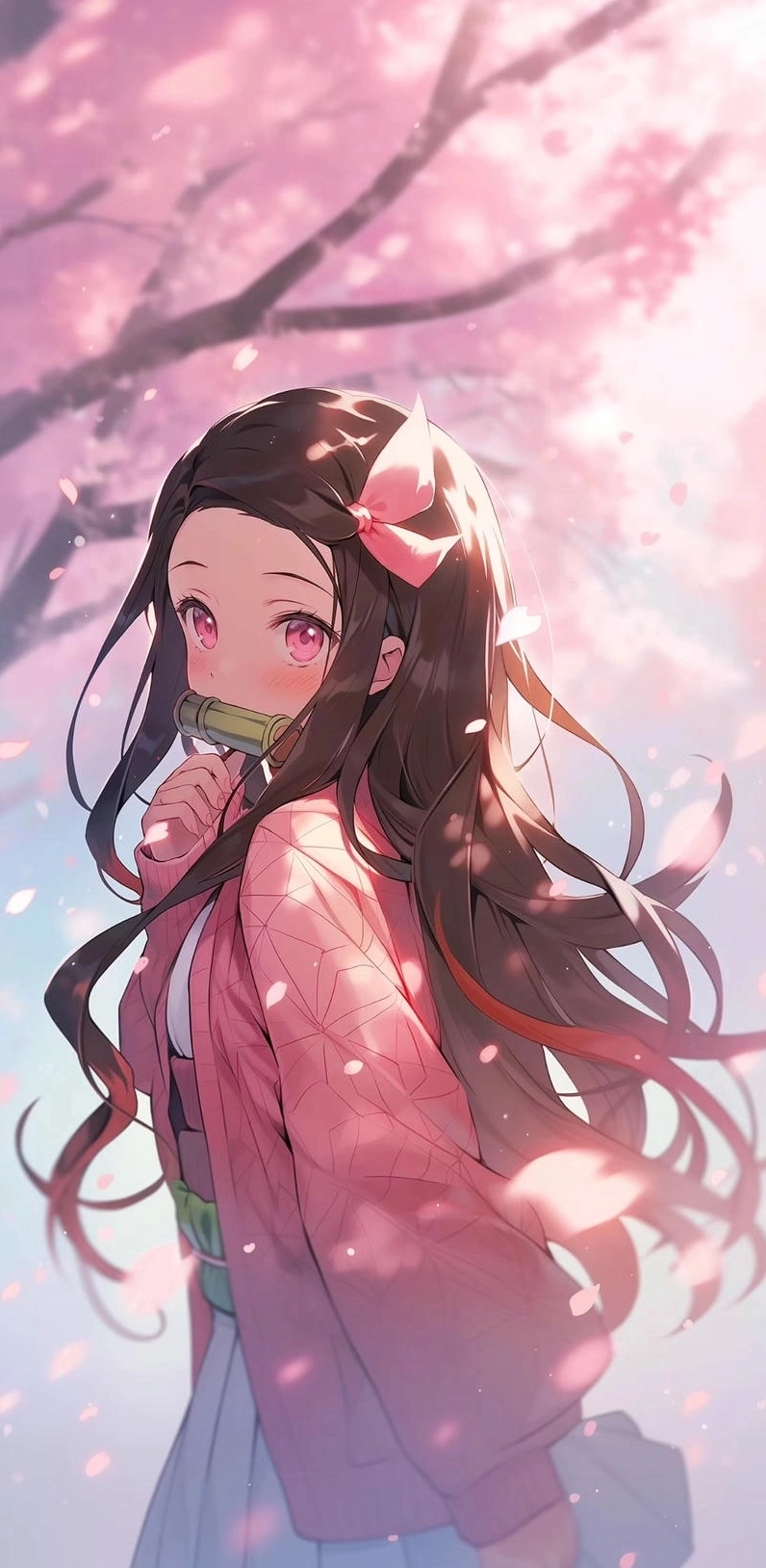 Hình Nezuko cute phiên bản dễ thương làm tan chảy trái tim