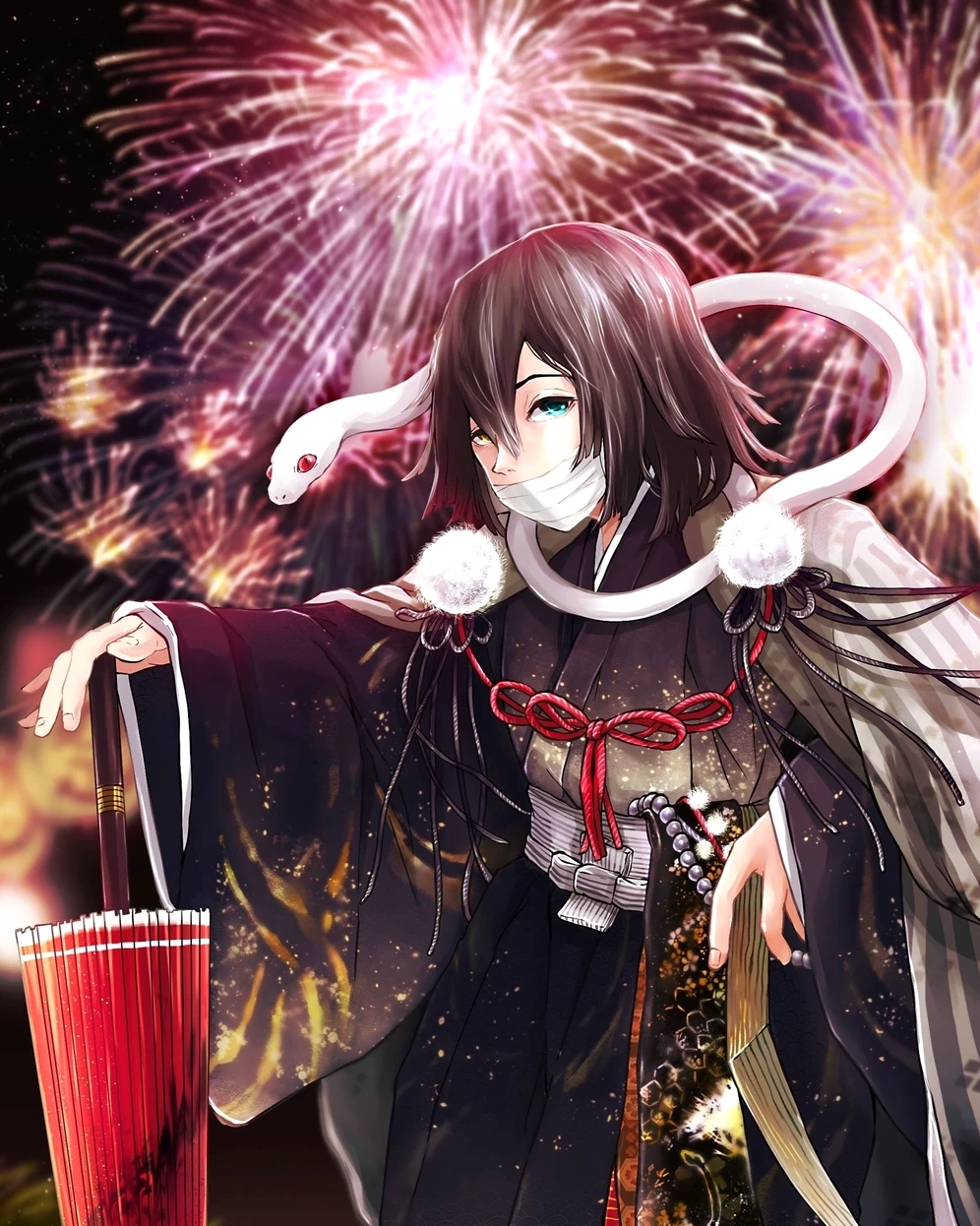 Hình Obanai khắc họa vẻ lạnh lùng đầy ma mị