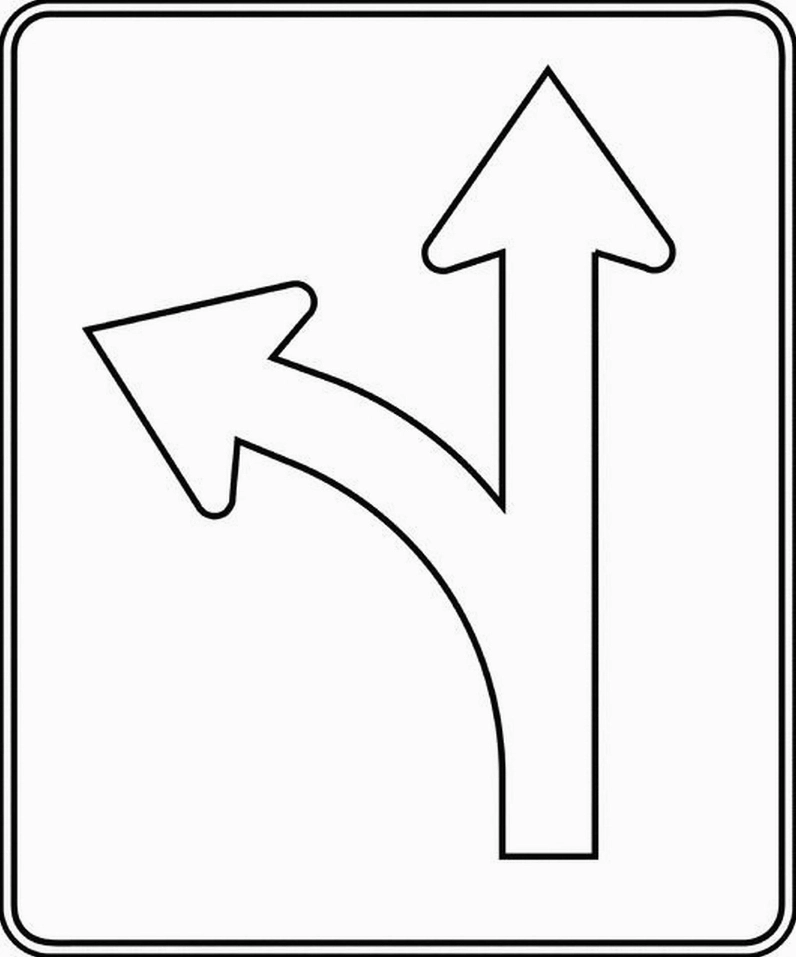 Hình tô màu biển báo giao thông rõ ràng dễ nhận biết