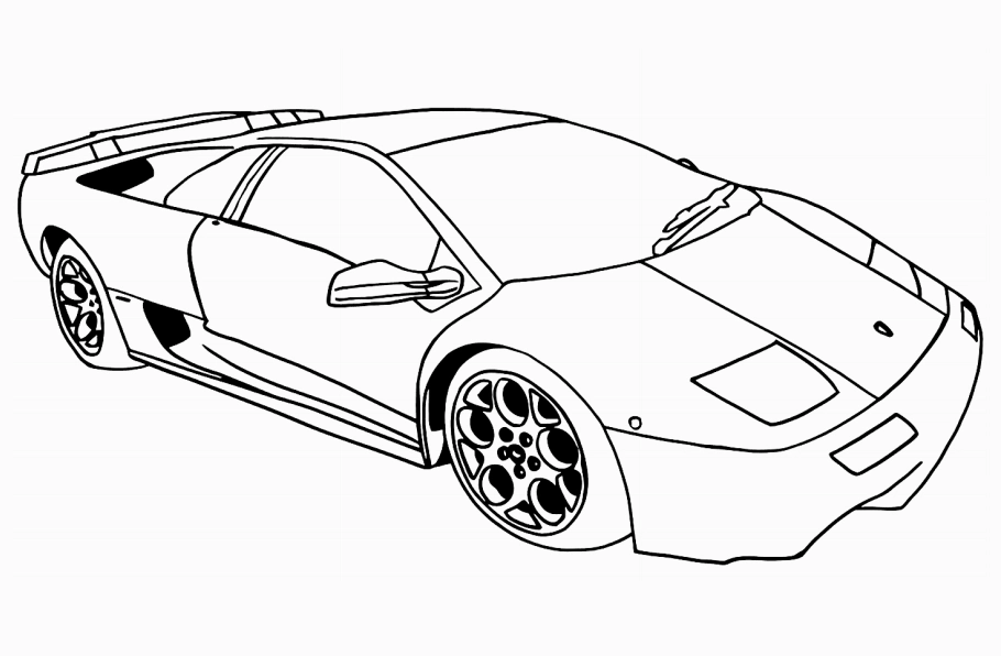 Hình tô màu siêu xe lamborghini diablo cổ điển