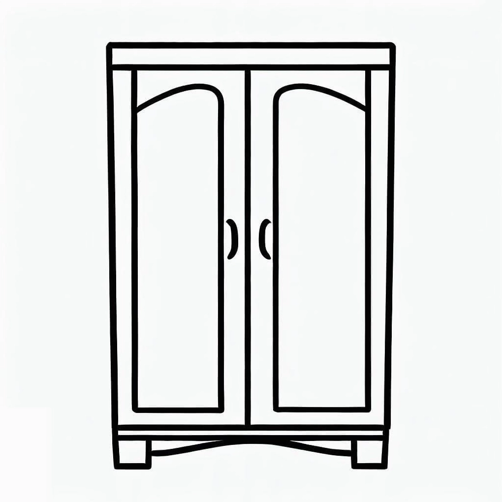 Hình tô màu tủ quần áo kích thước lớn