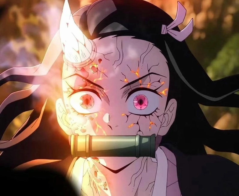 Hình vẽ Nezuko nghệ thuật thể hiện nét đẹp dịu dàng