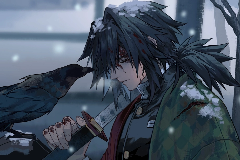 Hình vẽ Tomioka ngầu lòi chuẩn phong cách anime