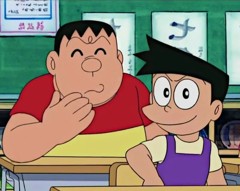 Jaian và Suneo vui tươi rực rỡ khiến bạn mê