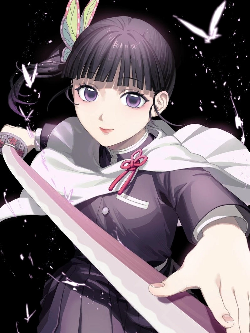 Kanao Tsuyuri tư thế sẵn sàng chiến đấu đầy quyết tâm