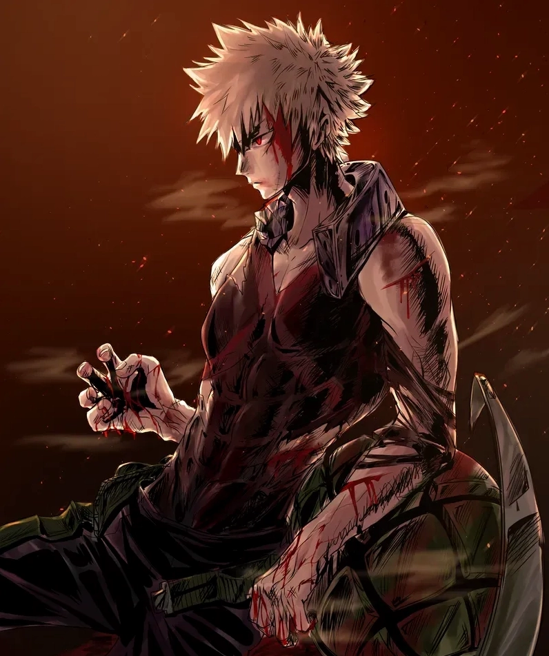 Katsuki Bakugo với tinh thần chiến đấu rực lửa trong trang phục anh hùng