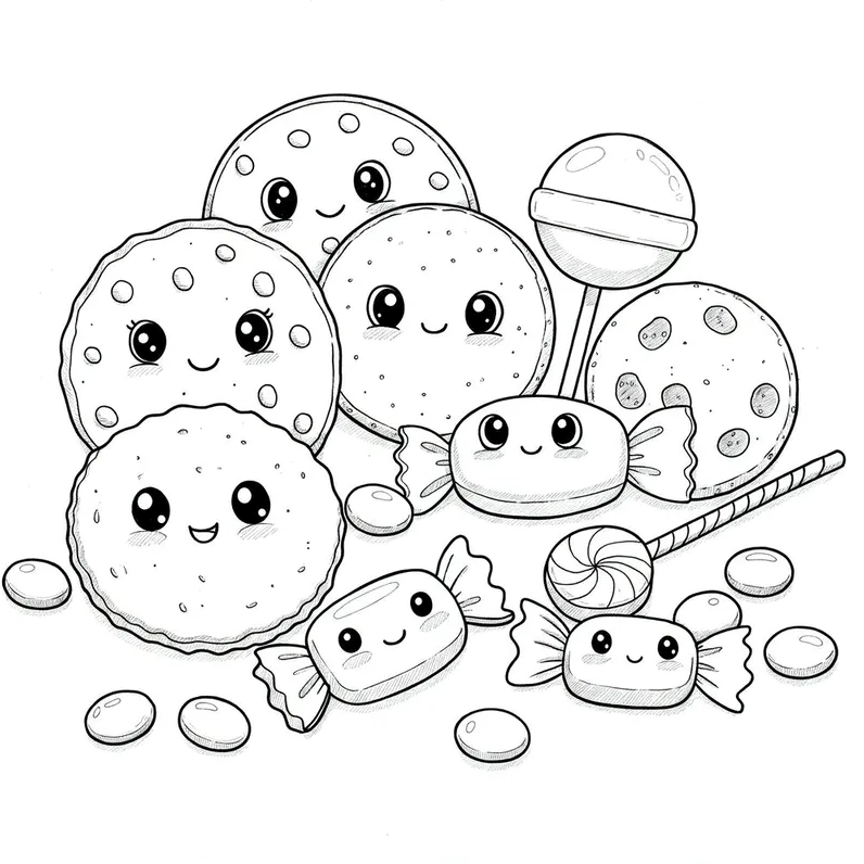 Khám phá kho tranh tô màu kẹo rực rỡ sắc màu cho bé thỏa chí tưởng tượng