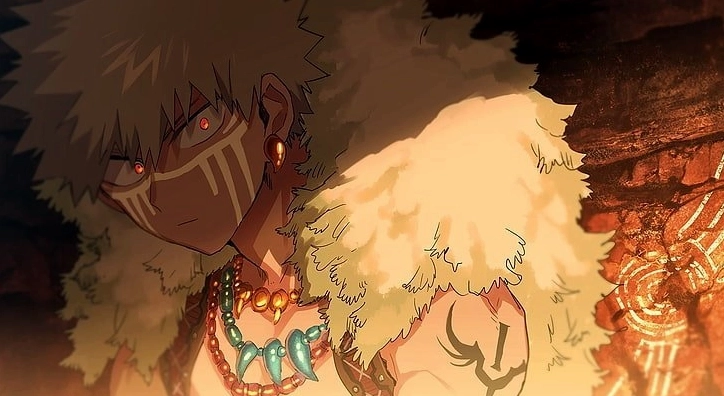 Khung hình anime ghi lại cảnh Bakugo đang gào thét mất kiểm soát