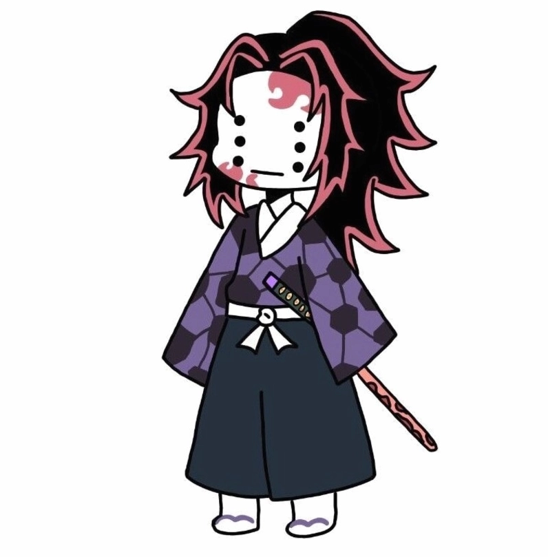 Kokushibo chibi manga tạo hình nhỏ nhắn nhưng vẫn đầy uy lực