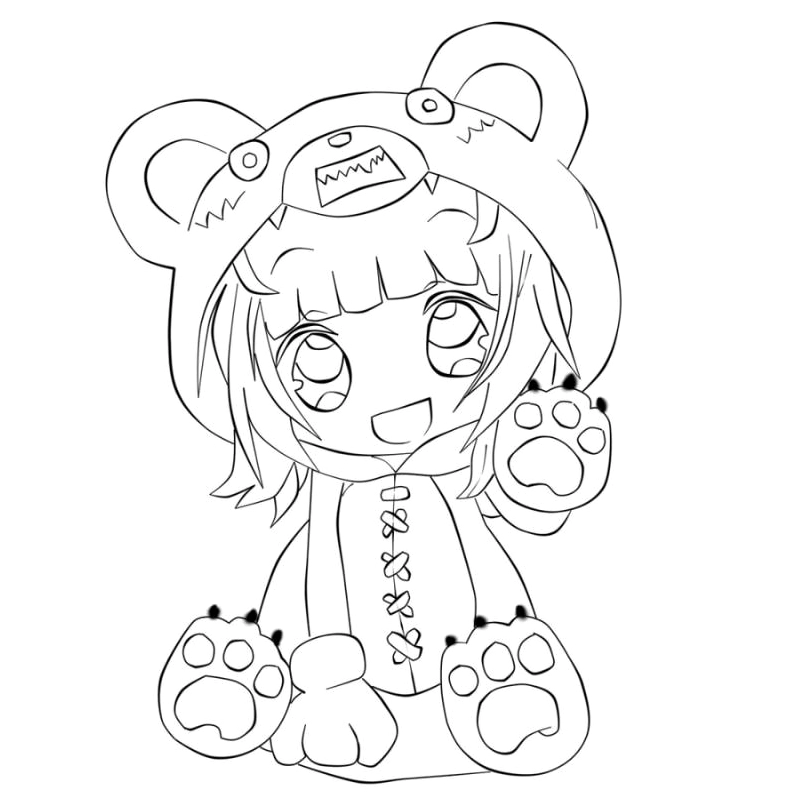 Mẫu đẹp mắt tranh tô màu 12 cung hoàng đạo chibi cho bé gái