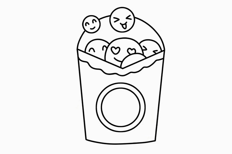 Mẫu tranh tô màu bao lì xì họa tiết số 10