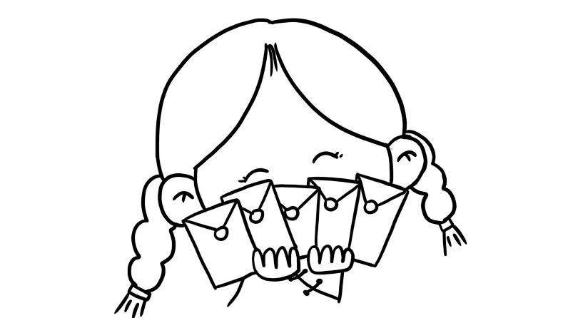 Mẫu tranh tô màu bao lì xì họa tiết số 11