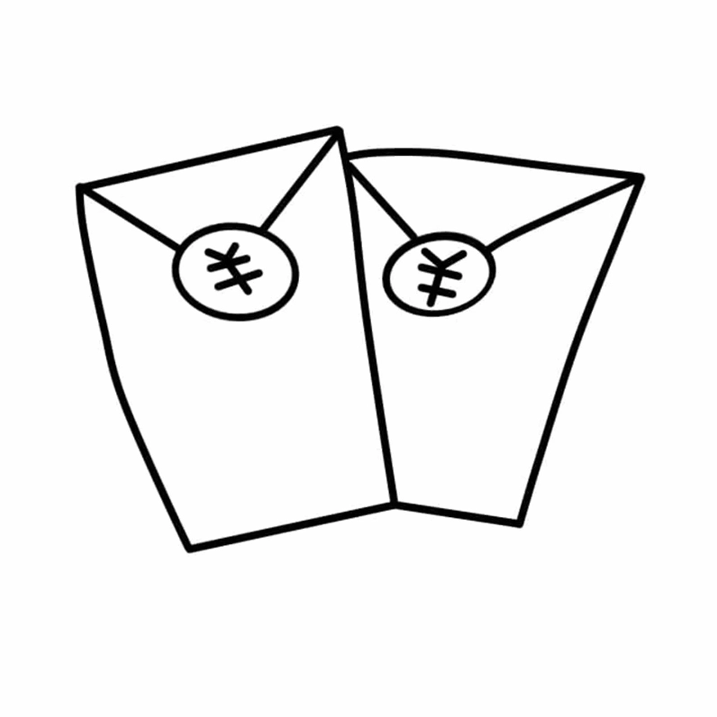 Mẫu tranh tô màu bao lì xì họa tiết số 16