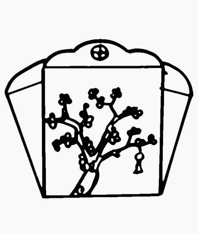 Mẫu tranh tô màu bao lì xì họa tiết số 17