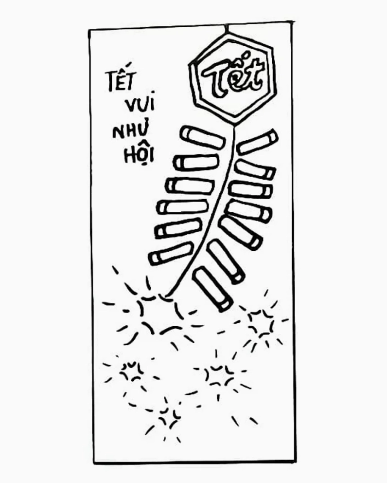 Mẫu tranh tô màu bao lì xì họa tiết số 18