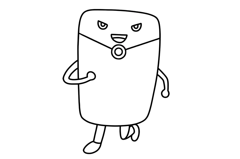 Mẫu tranh tô màu bao lì xì họa tiết số 2