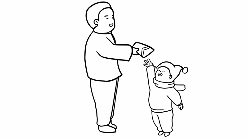 Mẫu tranh tô màu bao lì xì họa tiết số 22