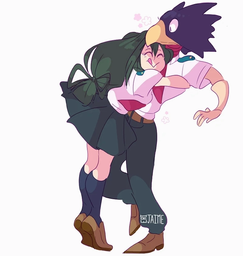 MHA Tsuyu x Tokoyami tạo nên câu chuyện lãng mạn