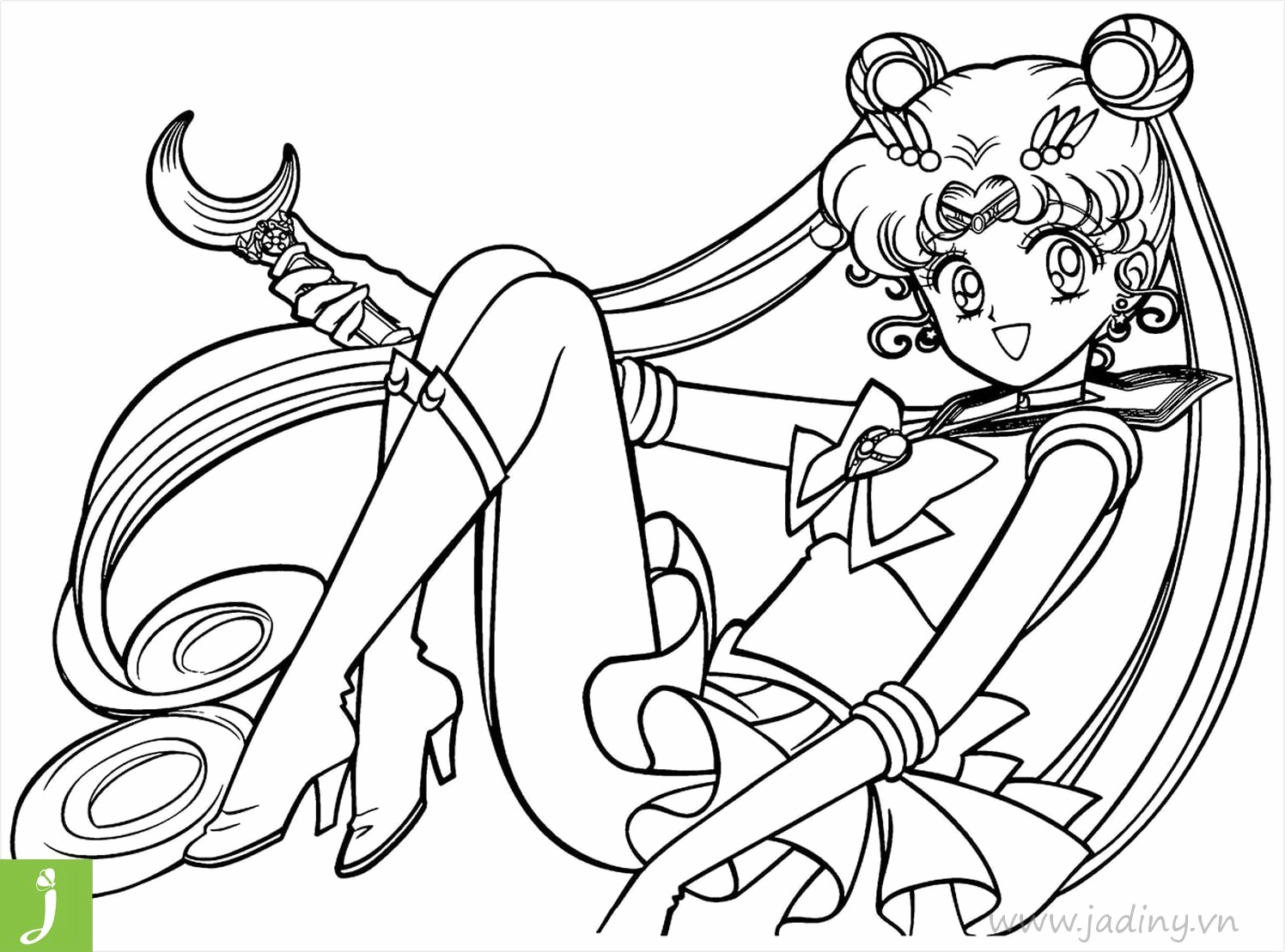 Một bức tranh tô màu em bé gái vô cùng sinh động giúp con thỏa sức phối màu