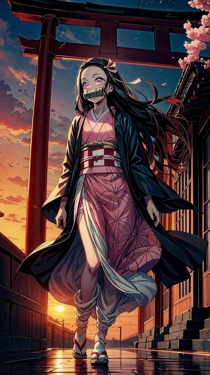 Nezuko fanart tranh vẽ độc đáo sáng tạo thu hút fan